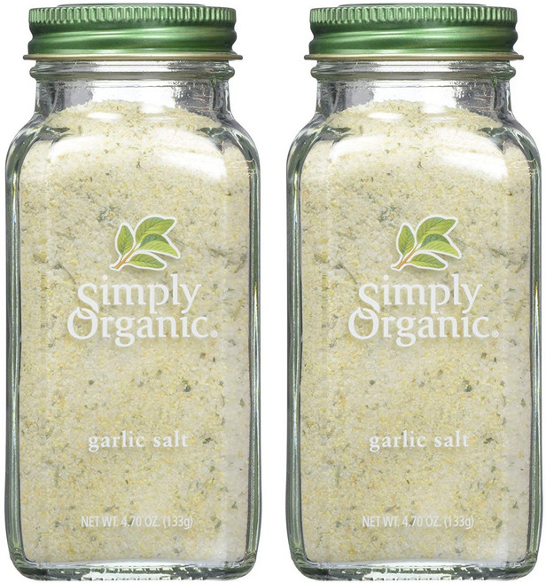 Simply Organic 大蒜鹽, 2罐, 133g