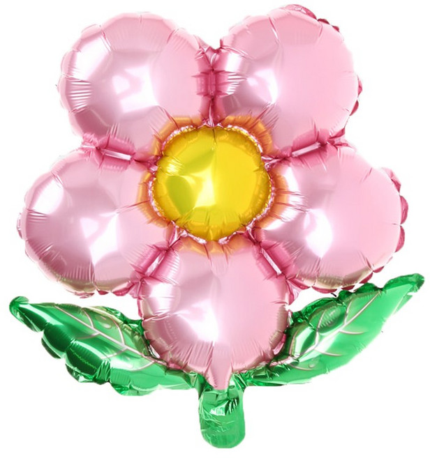 파티짱 잎사귀 5잎 꽃풍선 생일 파티 호일 은박 풍선, 핑크