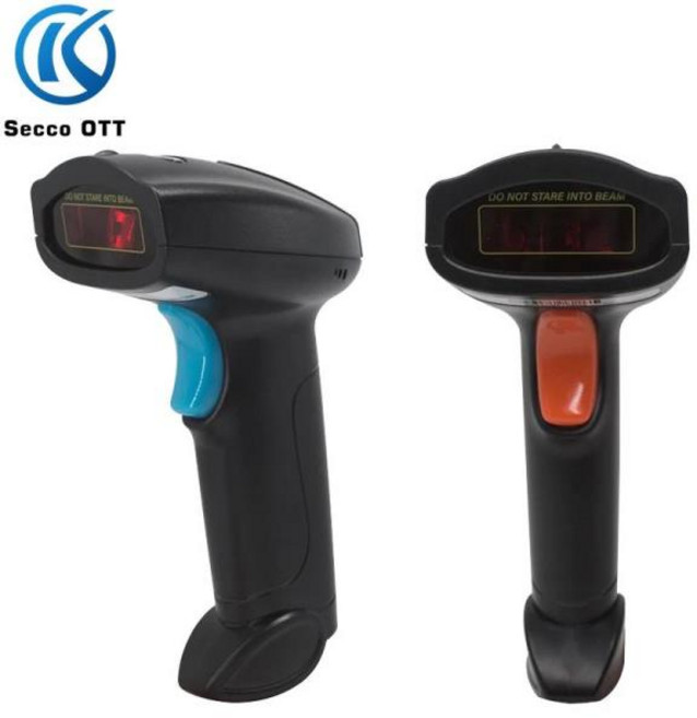 휴대용 Bluetooth 무선 바코드 스캐너 유선 1D 코드 적외선 스캐너 건 물류 및 창고에 적합, Red light wireless