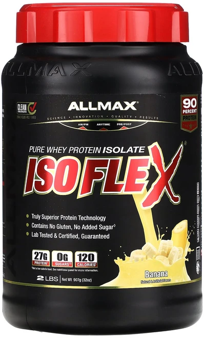 ALLMAX 올맥스 ISOFLEX 아이소플렉스 웨이 프로틴 아이솔레이트 2lbs 907g 파우더 단백질보충제, 1개 - 쿠팡