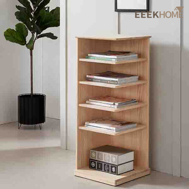 원목모카책꽂이수납장(4단) 내추럴