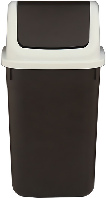 올유리빙 스윙 사각 휴지통 20L, 딥브라운