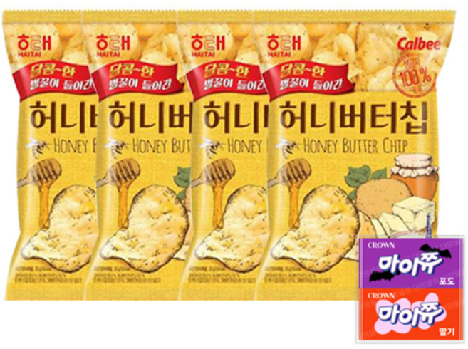 해태 허니버터칩 88g + 마이쮸2개증정, 4개
