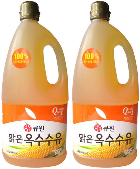 큐원 옥수수유 1.8Lx2개, 1.8L, 2개