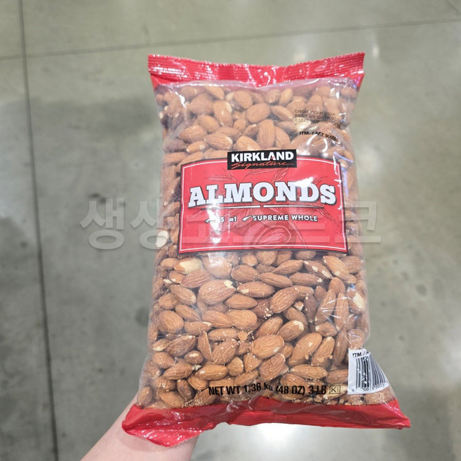 커클랜드 미국산 생아몬드 건강간식 무염 대용량 코스트코, 1.4kg, 1개