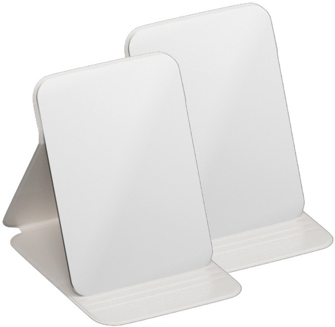 싱글레이드 사이즈업 휴대용 접이식 손거울, 2개, 베이지