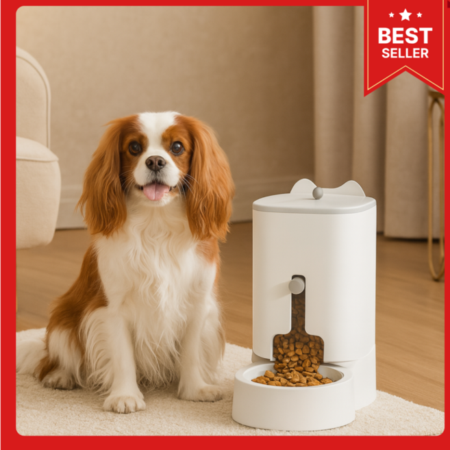 라이프온 밥걱정끝 외출안심 자동급식기, 코지그레이, 1개