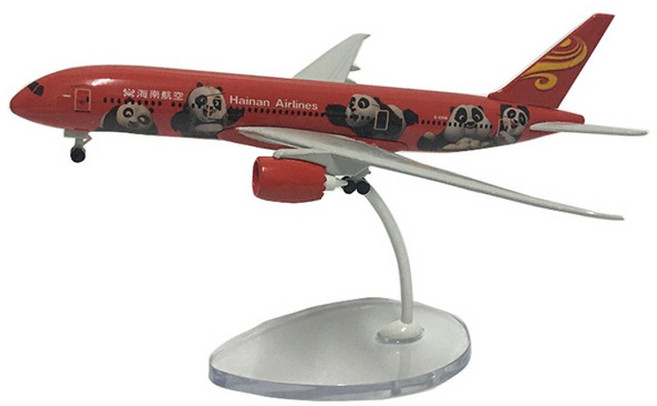 아시아나항공 아시아나 보잉747 비행기 모형 jason tutu 16cm hainan, 빨간색, 1개