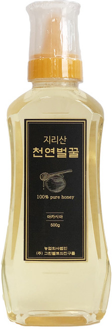 자연에서 온 지리산 자연벌꿀 자연산 아카시아꿀, 500g, 1개