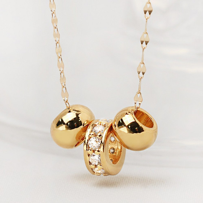 루이델라 14K 18K 목걸이 여성 데일리 심플 큐빅 레이어드 소피아 금 목걸이 여자친구 선물