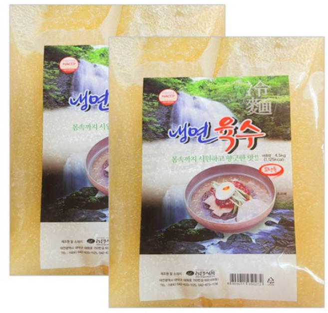 농민식품 냉면육수(벌크) 4.5kg, 2개