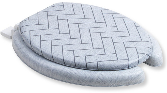 투투파파 헤링본 변기커버, A.NEW 03. 헤링본 그레이 중형(U형), 그레이