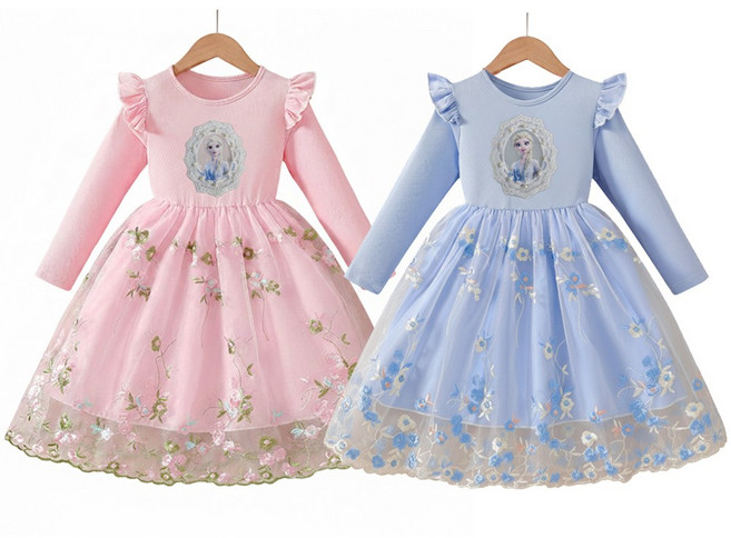 26년신상 얼음공주 플라워 원피스 일상복(판매중인 LED전자시계증정)