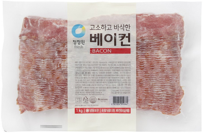 청정원 고소하고 바삭한 베이컨, 1kg, 5개