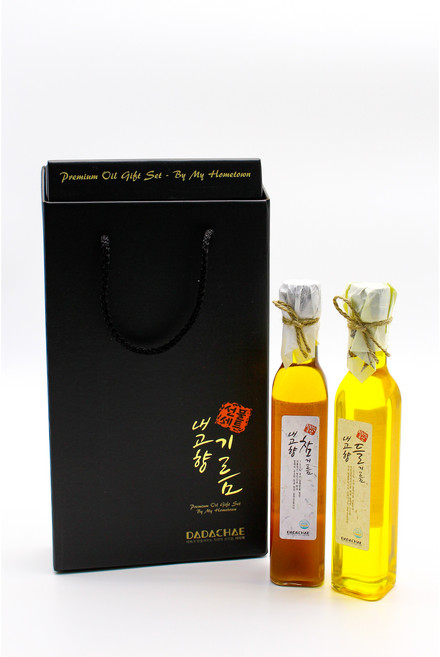 [내고향 참들4호 참기름250ml+들기름250ml] 국산 통참깨 통들깨로 만든 참기름과 들기름 명절 선물세트, 1개, 250ml