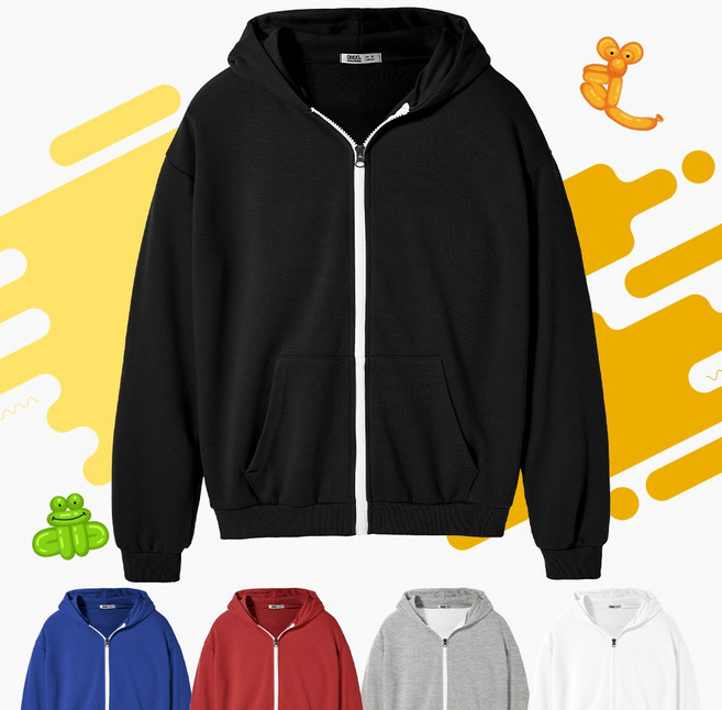 [GIVON] 기본 키즈 아동용 5color 특양면 라이트웨이트 레귤러핏 풀오버 후드집업 / DCF802