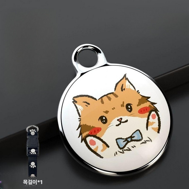 고양이 강아지 GPS 추적기 목걸이 위치 트래커 스마트태그 릴리폭스, 1개, A