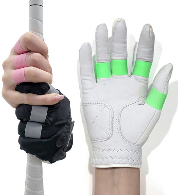 골프 굳은살 물집 미끄럼 방지 손가락 핑거 밴드 실리콘 골무 4개입, 그린, 1세트