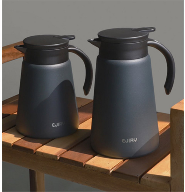 스텐 보냉 보온 주전자 테이블팟 차망 핸드포트 대형 1000ML, 1개, 아이보리, 1L