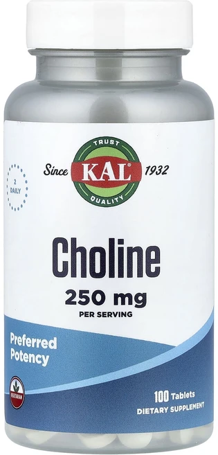 KAL 콜린 125mg 100정, 6개 - 쿠팡