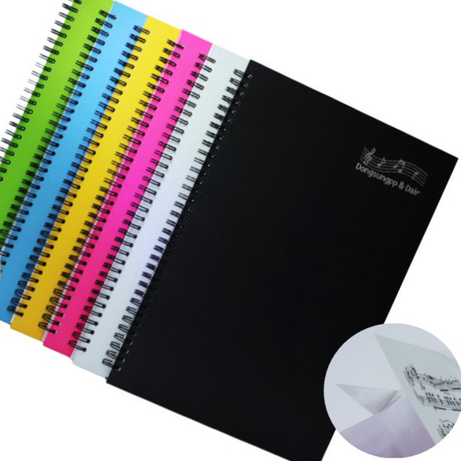 오피츄 친환경 ECO악보파일 스프링노트 메모가능 인쇄가능, 30p 흰색, 1개