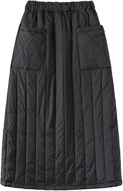 셀럽당 여성 패딩 반신 스커트 바람막이 겨울 스커트 롱스커트