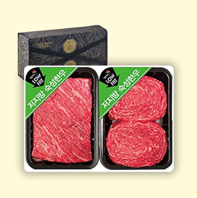 [정읍한우] 명절선물 감사인사 선물세트 저지방 한우 한마음 선물세트 1호 (국거리500g 불고기500g), 2000개