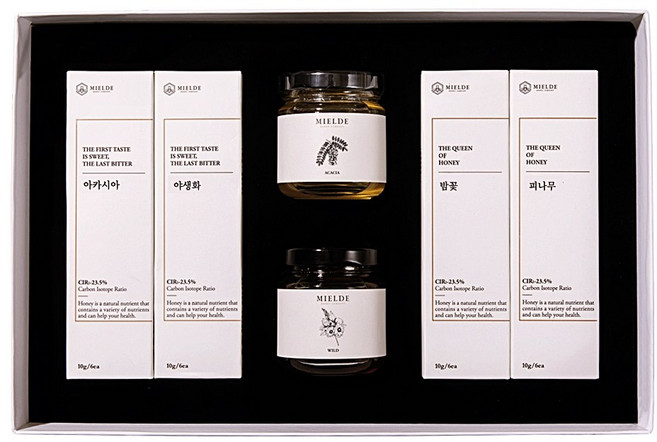미엘드 국산벌꿀 선물세트 병 스틱 혼합구성 추석 명절 설 선물 기업 직원선물세트, 1세트, 480g, 120g