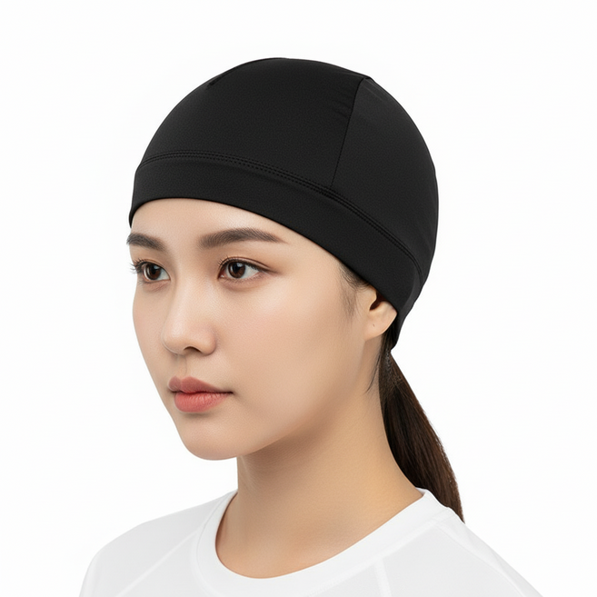 항암가발 이너캡 저자극 속모자 항암모자 비니, 1개, 블랙