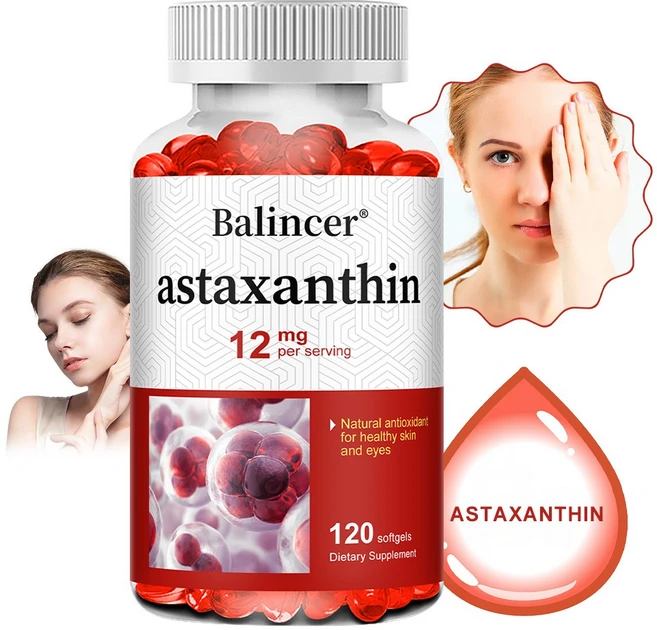 아스타잔틴 12mg - 천연 미세조류 유래 - 눈 피부 관절 심장 면역체계 건강 항산화 - Non-GMO 삼키기 쉬운, 1개, 60회분 - 쿠팡