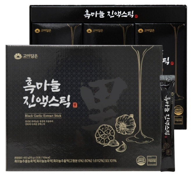 고이담은 흑마늘진액스틱 15gx30포, 30개, 450g
