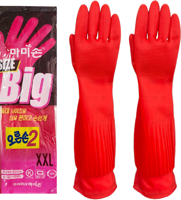 마미손 한쪽손만 고무장갑 특특대 XXL 10개입, 오른손빨강 특특대2개입, 5세트, 특특대(XXL) 이상