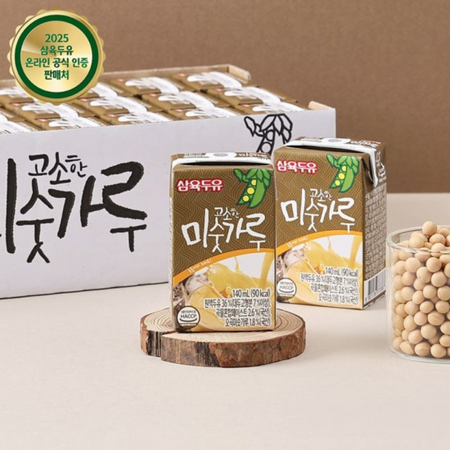 삼육두유 고소한 미숫가루 두유, 140ml, 24개