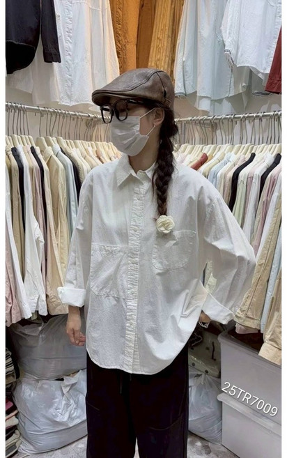不對稱雙口袋襯衫