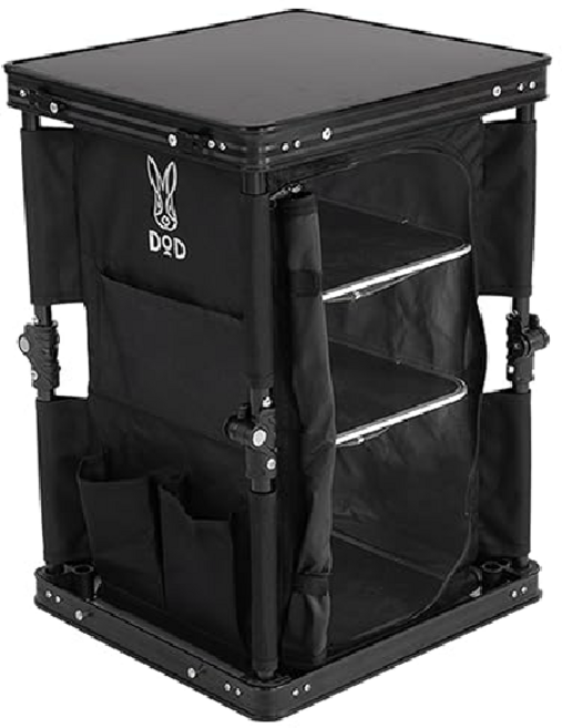 DOD (디오디) 코코니모락 운반하기 쉬운 3단 접이식 수납 선반 랙 TB1-071-BK, 1. 블랙, 1개, 5단