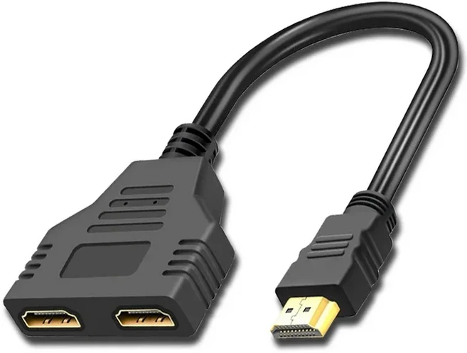 HDMI 호환 케이블 분배기 1080P 2 듀얼 포트 Y 1 입력 어댑터 LCD TV 박스 PS3, 01 검정색, 01 0.3m