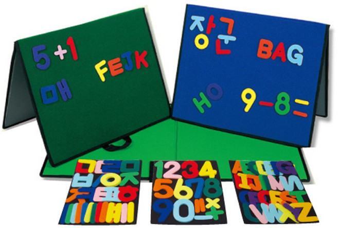 [청양토이] 삼각자료판 고정핀, 연두