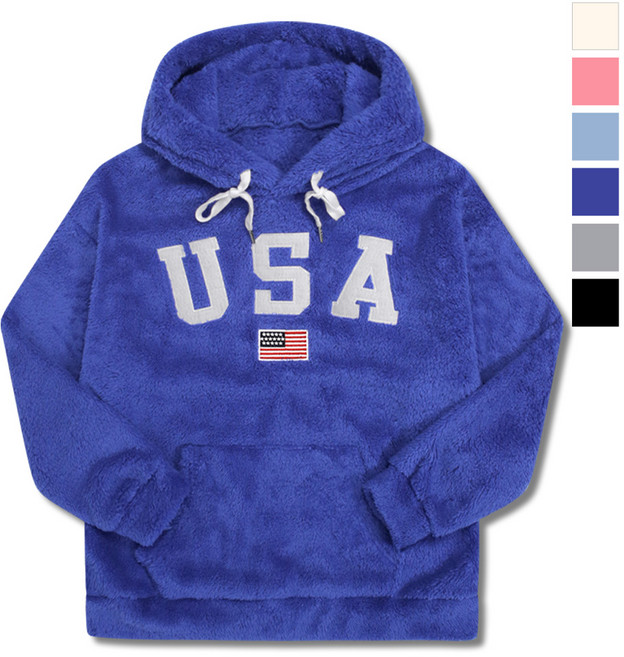 남자 USA 오버핏 양털 후드티 (SCC5237PT)
