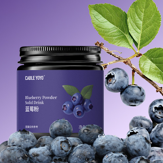 이슬빛 블루베리파우더 동결건조 분말 무색소 무지방 천연 블루베리 가루, 1개, 50g