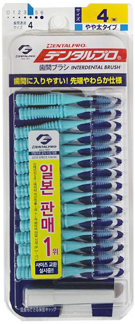 덴탈프로 잭스 치간칫솔선택 15p x 6개(총90p)+사은품, 4호 M 1.2mm 15p 6개