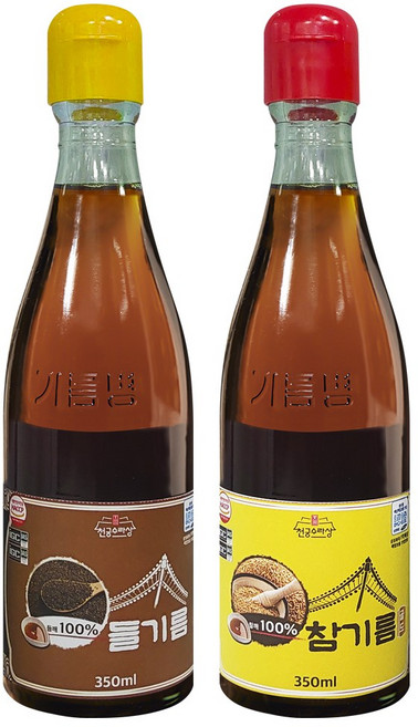 100%통깨 1회압착 안심 참기름 대용량 350ml, 1개