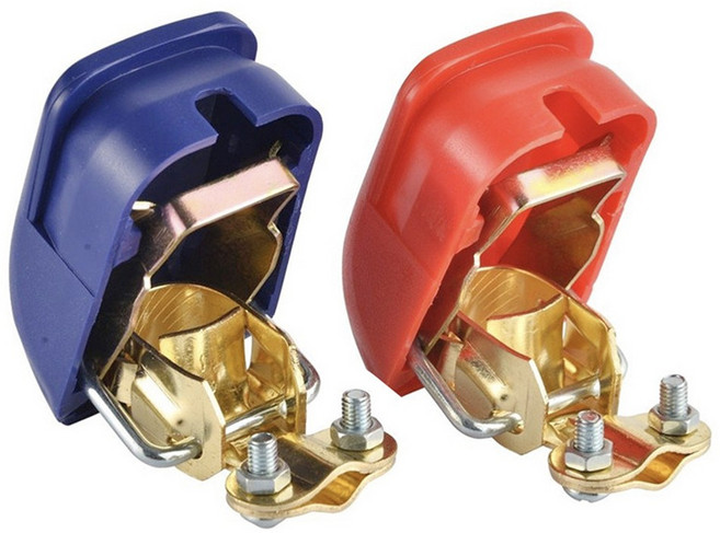 밧데리 배터리 터미널 단자 황동 안전 커버 양극 음극, 배터리 터미널(커버형B), 1개