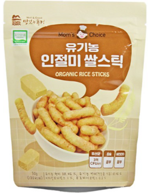 맛있는풍경 유기농 쌀스틱, 인절미, 30g, 2개