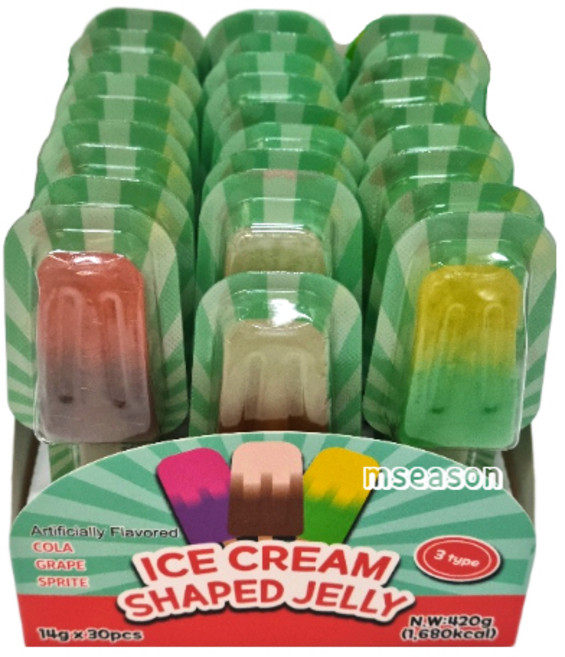 아이스크림 하드 모양 젤리, 30개, 14g