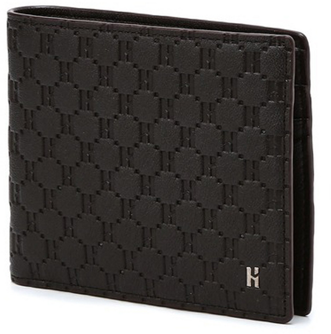 헤지스 남성용 킹턴 로고패턴 소가죽 반지갑