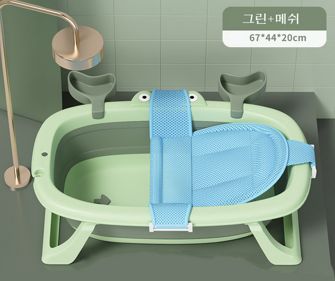 태월 반려동물 접이식 욕조 목욕통 20KG, 올리브, 1개