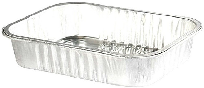 국내산 일회용 안심용기 은박 직화 냄비 캠핑용 간편 조리 찌개 탕류. 제빵용 다기능 멀티 알루미늄 직사각형 용기 3개, 1개입