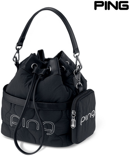 핑 26 W SJ 여성 토트백 파우치백, 블랙