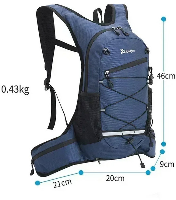 하이킹 배낭 방수 가방 운동 계층화 폴리 스포츠 여성 남성 보관 를위한 에스터 내마모성, N y Blue 1, 1개