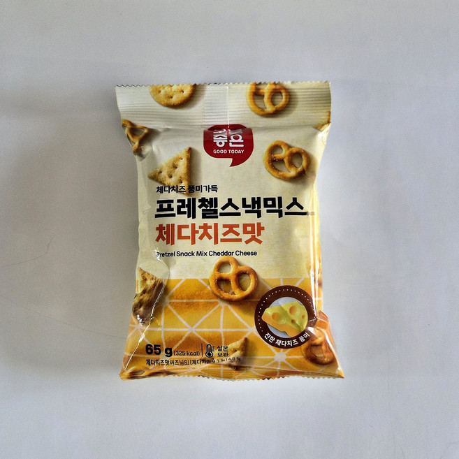 오늘좋은 프레첼스낵믹스 체다치즈맛, 10개, 65g